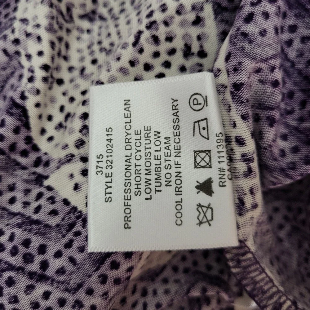 Tory Burch Purple Silk Paisley Smocked Waist V-Neck Dress Size S‎ Garden Party